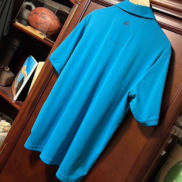 Like New Adidas ClimaCool Soft, uniquely designed lined multicolored Golf Polo! - Picture 5 of 6